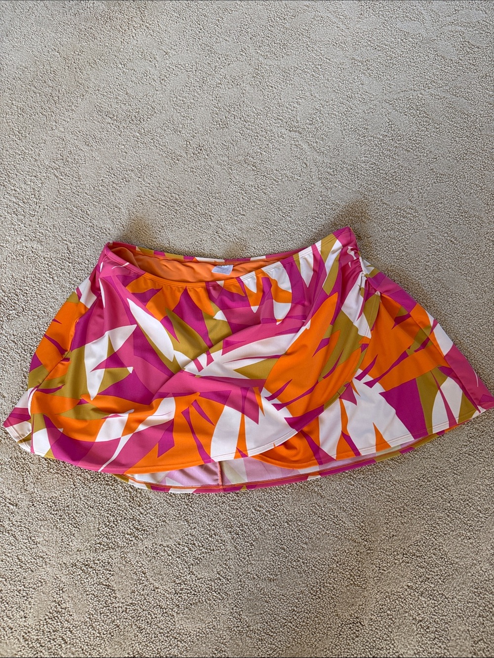 Kona Sol Pink, Orange & White Printed Circle Skirt